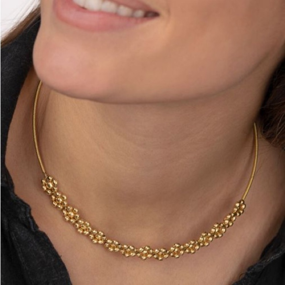 NWT Handcrafted Brass necklace.  Garland ADJUSTABLE NECKLACE